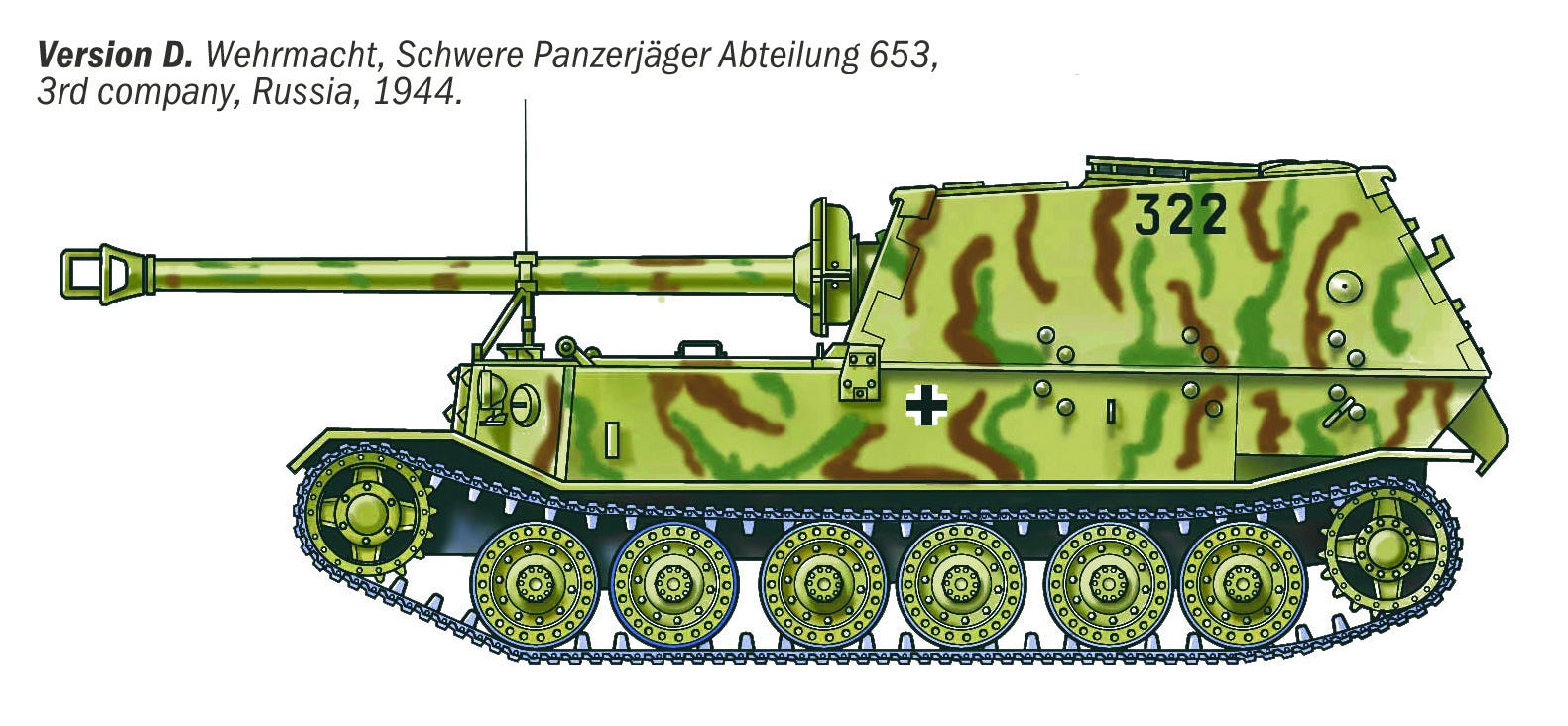 Italeri 1:35 Sd.Kfz. 184 Panzerjäger Tiger (P) Elefant - 211