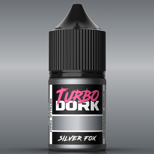 Turbo Dork: Silver Fox Metallic Acrylic Paint 22ml - Loaded Dice
