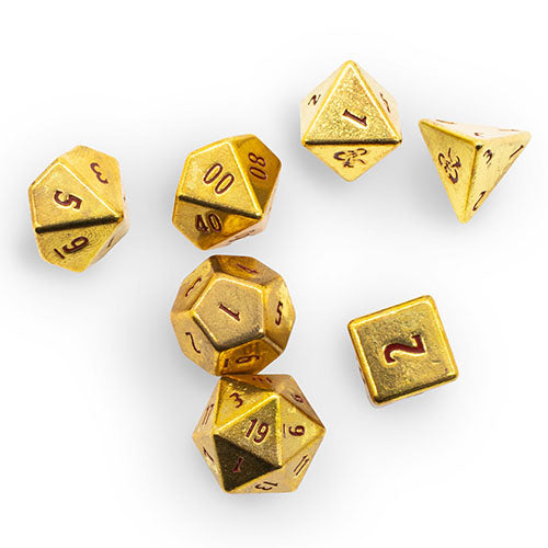 [PRE ORDER] Ultra Pro - Dungeons & Dragons - 7RPG Heavy Metal Dice - 50th Anniversary - Loaded Dice