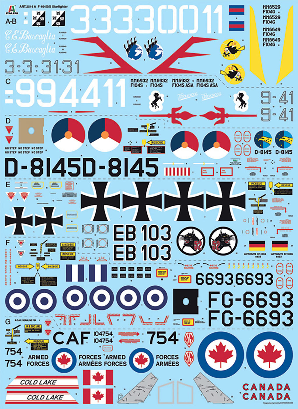 Italeri 1:32 F-104G "Recce" (upgraded edition) - 2514