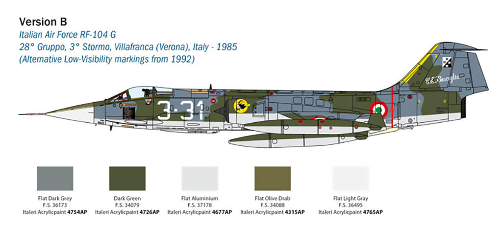 Italeri 1:32 F-104G "Recce" (upgraded edition) - 2514
