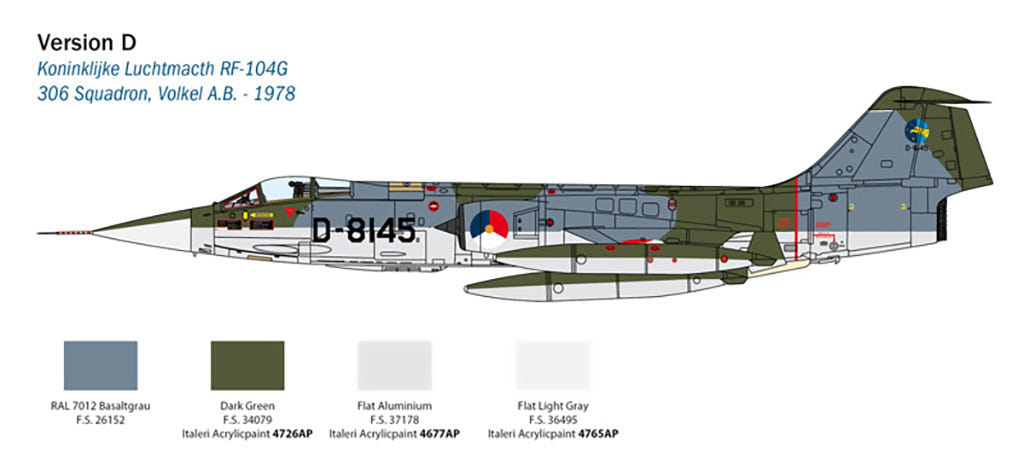Italeri 1:32 F-104G "Recce" (upgraded edition) - 2514