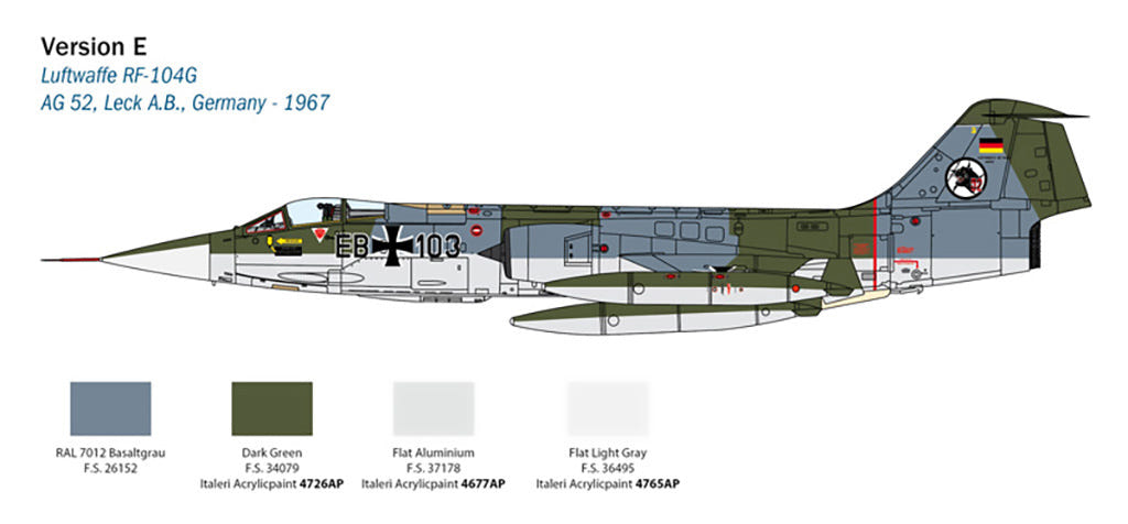 Italeri 1:32 F-104G "Recce" (upgraded edition) - 2514