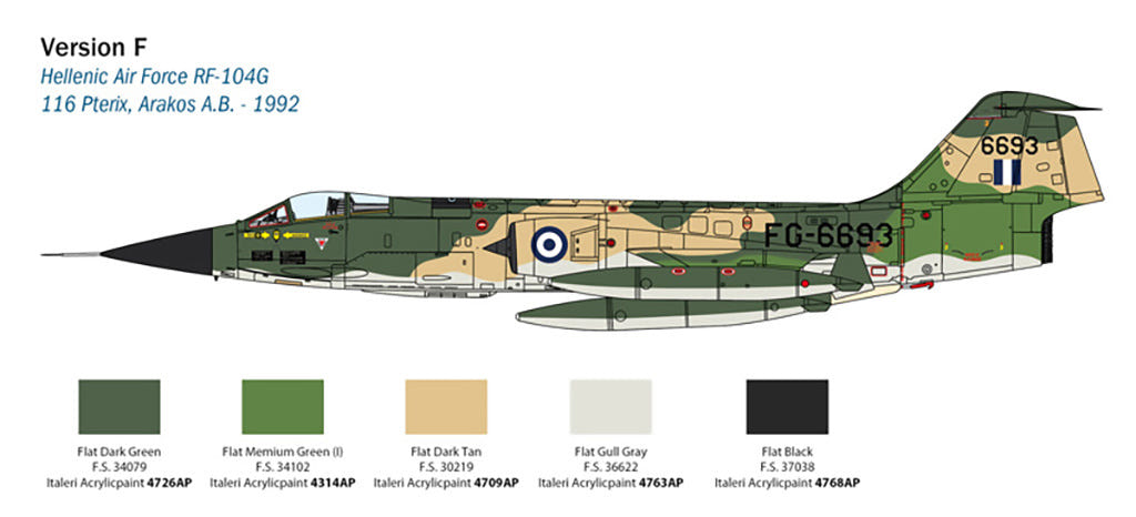 Italeri 1:32 F-104G "Recce" (upgraded edition) - 2514
