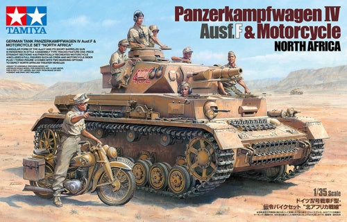 1/35 Panzerkampfwagen IV Ausf.F & Motorcycle Set "North Africa" - Loaded Dice