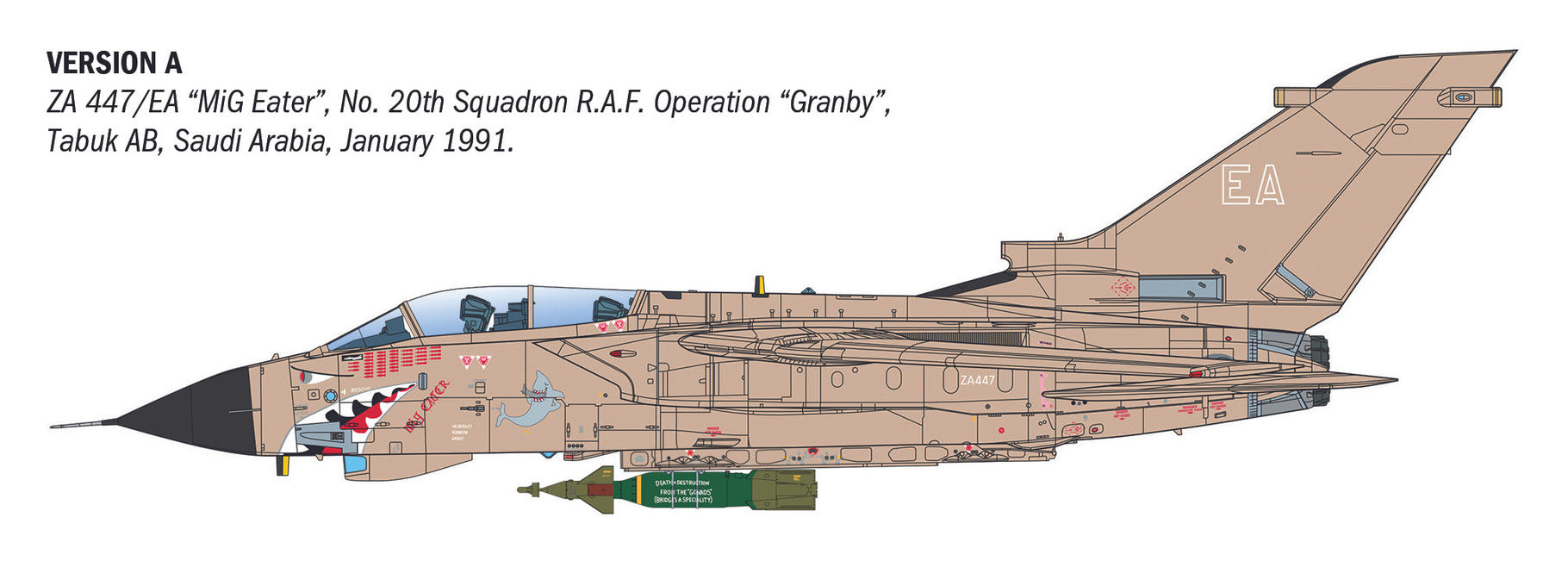 Italeri 1:32 Tornado GR.1 Desert Storm RAF Aircraft - 2521