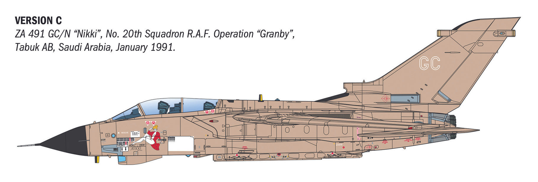 Italeri 1:32 Tornado GR.1 Desert Storm RAF Aircraft - 2521
