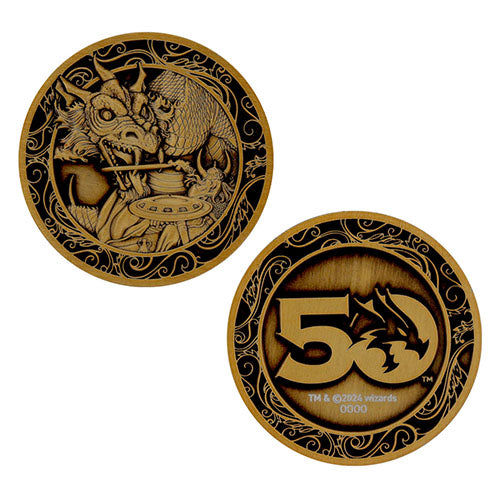 Dungeons & Dragons - 50th Anniversary Antique Gold Coin - Loaded Dice