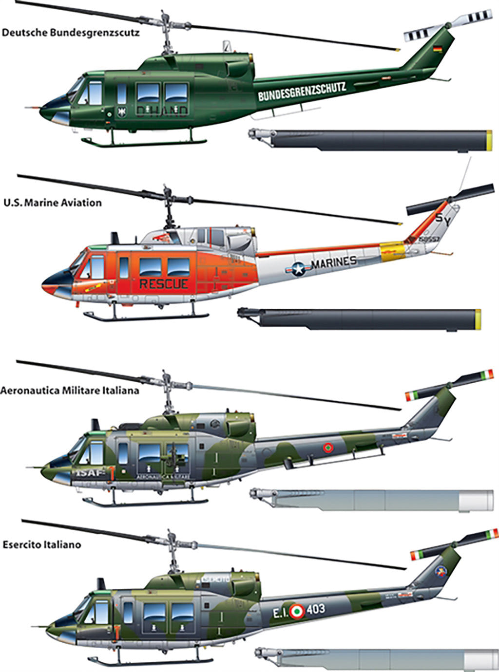 Italeri 1:48 AB 212 /Uh 1N - 2692