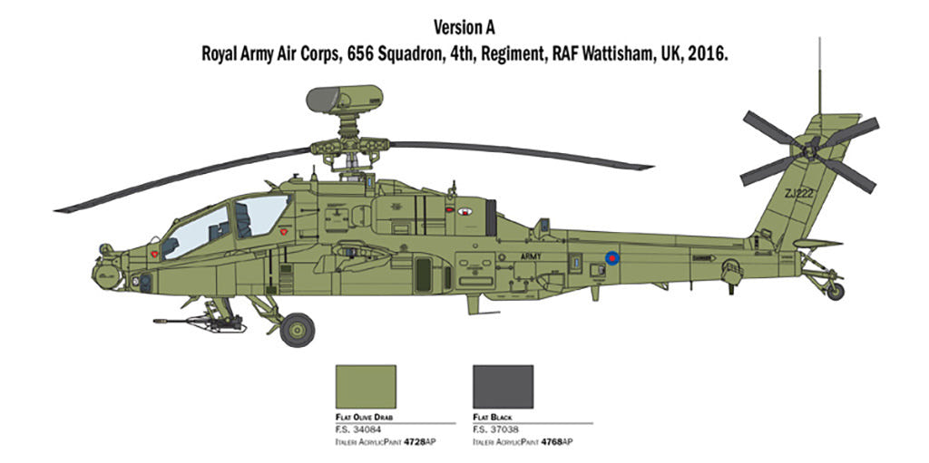 Italeri 1:48 British Army Air Corps AH-64D APACHE LONGBOW - 2748