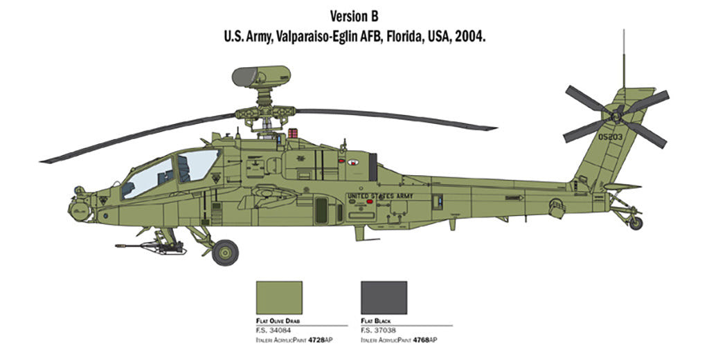 Italeri 1:48 British Army Air Corps AH-64D APACHE LONGBOW - 2748