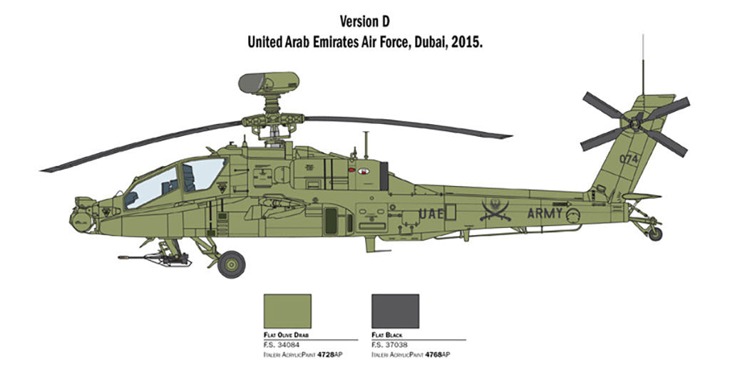 Italeri 1:48 British Army Air Corps AH-64D APACHE LONGBOW - 2748