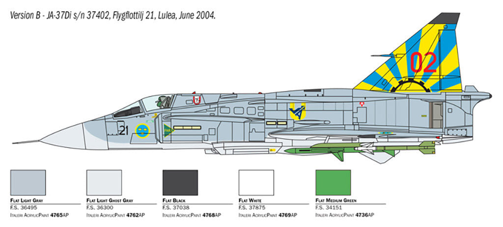 Italeri 1:48 SAAB JA 37 Jaktviggen - 2785