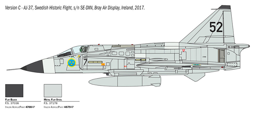 Italeri 1:48 SAAB JA 37 Jaktviggen - 2785