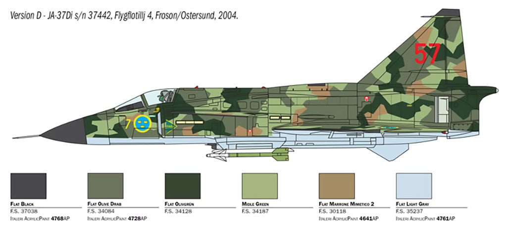 Italeri 1:48 SAAB JA 37 Jaktviggen - 2785