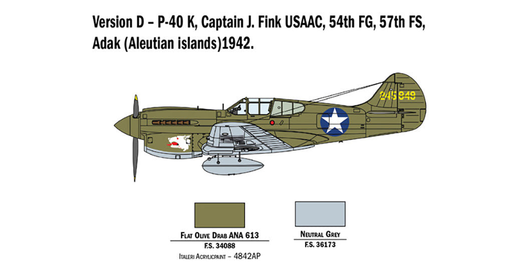 Italeri 1:48 RAF P-40E/K Kittyhawk - 2795