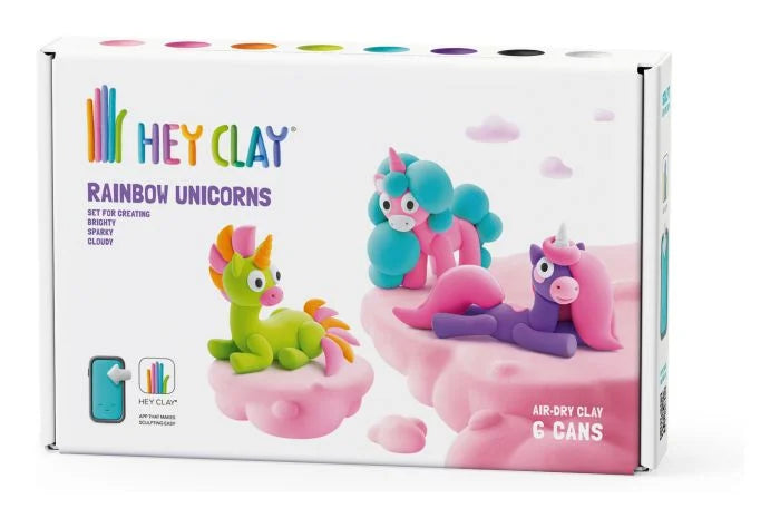 HEY CLAY Rainbow Unicorns (6 Cans) - Loaded Dice