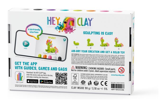 HEY CLAY Rainbow Unicorns (6 Cans) - Loaded Dice