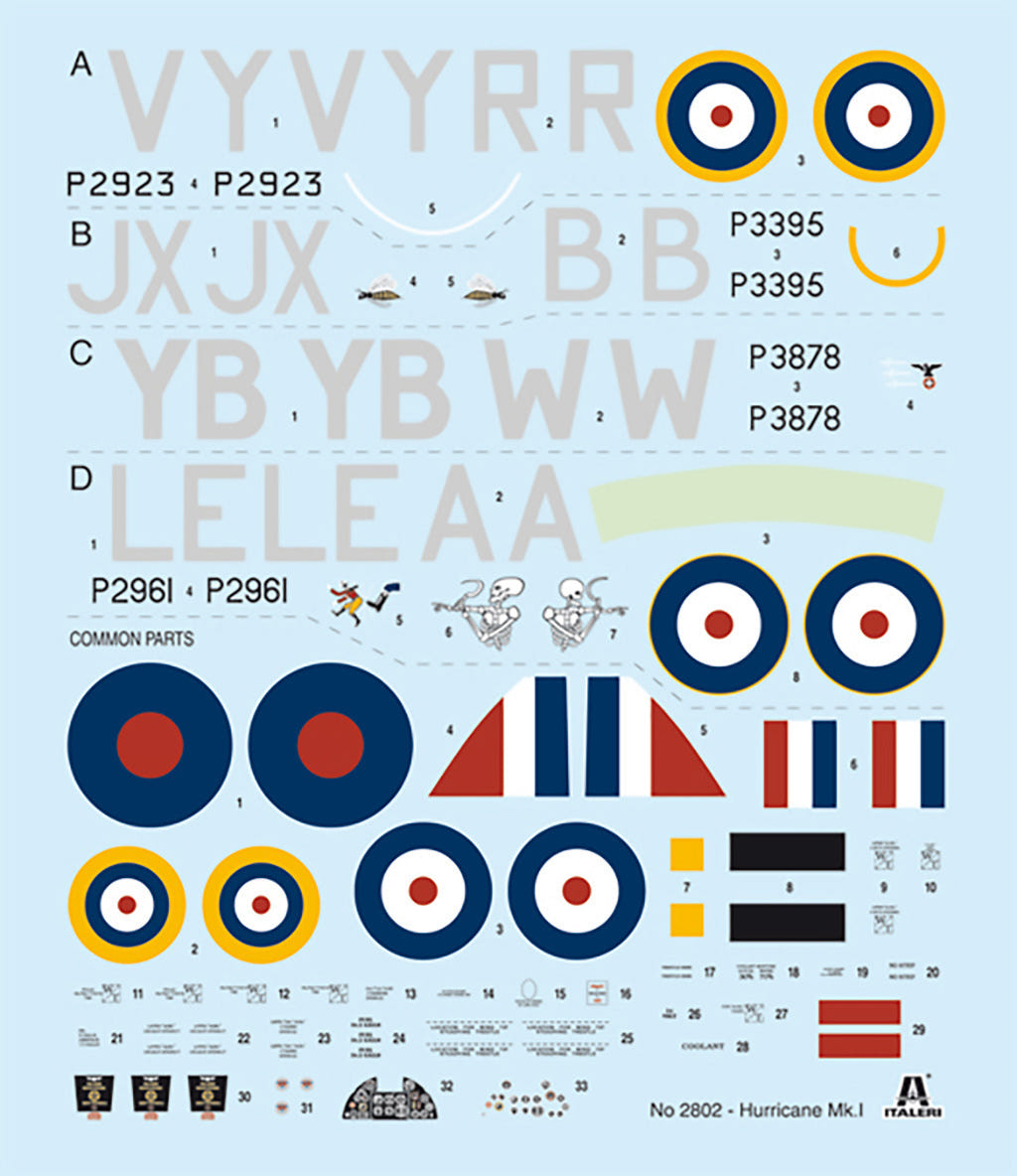 Italeri 1:48 RAF Hurricane MK. I Battle of Britain 80th - 2802