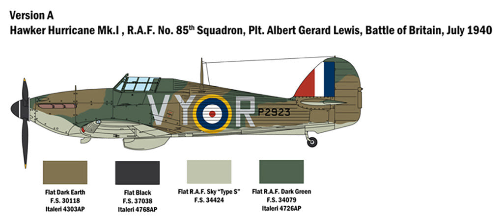 Italeri 1:48 RAF Hurricane MK. I Battle of Britain 80th - 2802