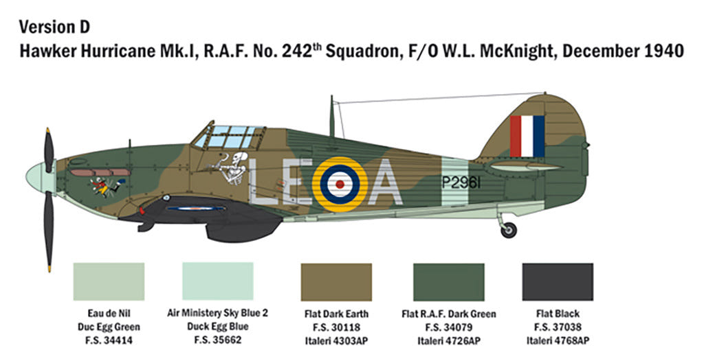 Italeri 1:48 RAF Hurricane MK. I Battle of Britain 80th - 2802