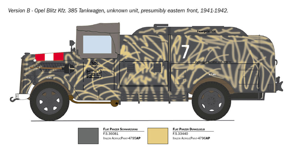 Italeri 1:48 Opel Blitz Tankwagen Kfz. 385 Battle of Britain 80th - 2808