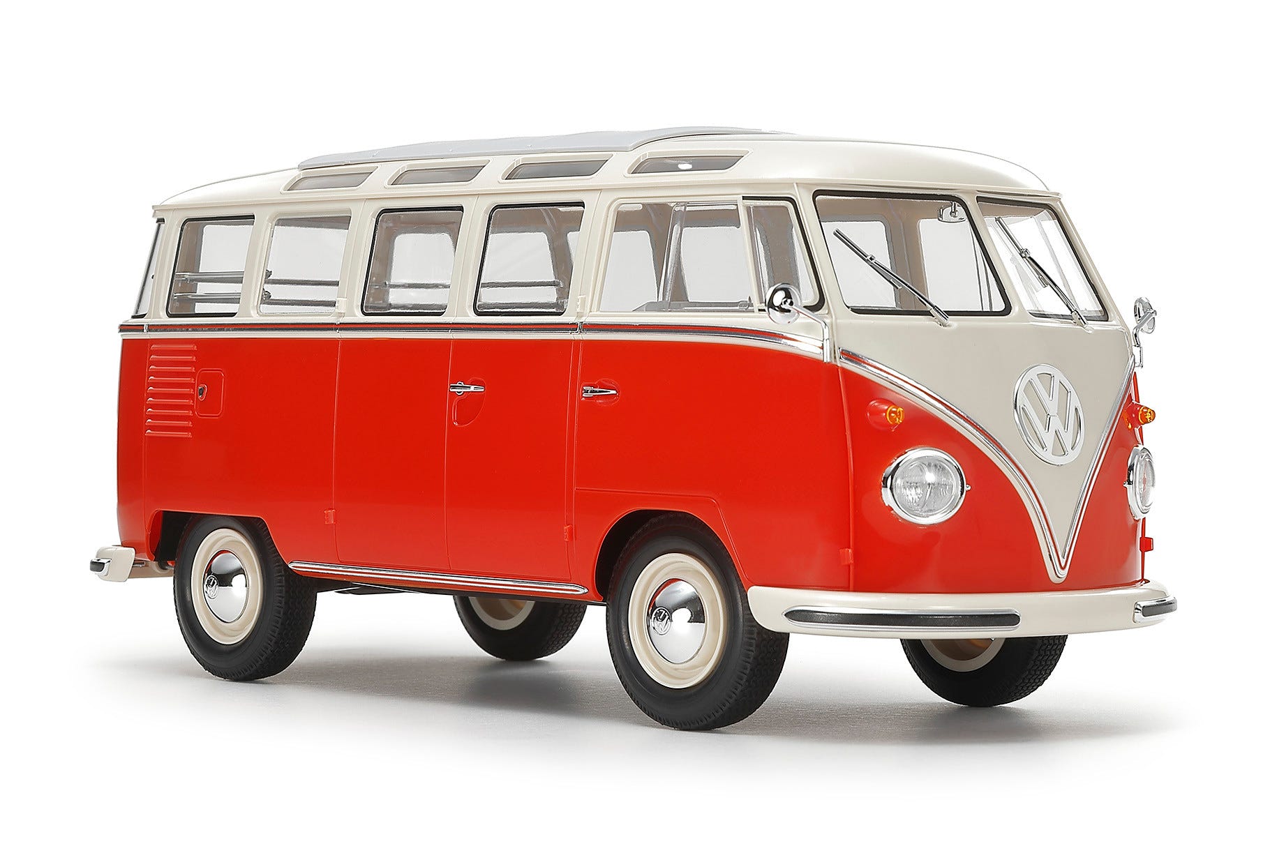 Tamiya 1:24 Volkswagen Type 2 (T1) Red & White (Clic Loc) - 28101