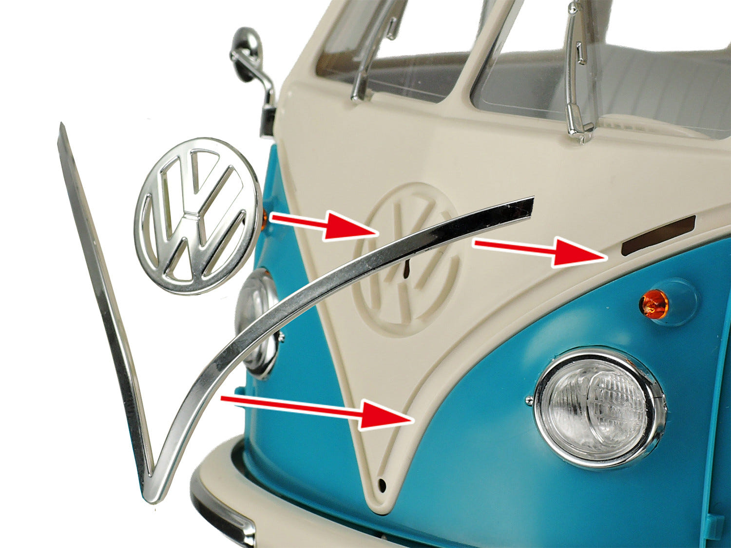 Tamiya 1:24 Volkswagen Type 2 (T1) Blue & White (Clic Loc) - 28102