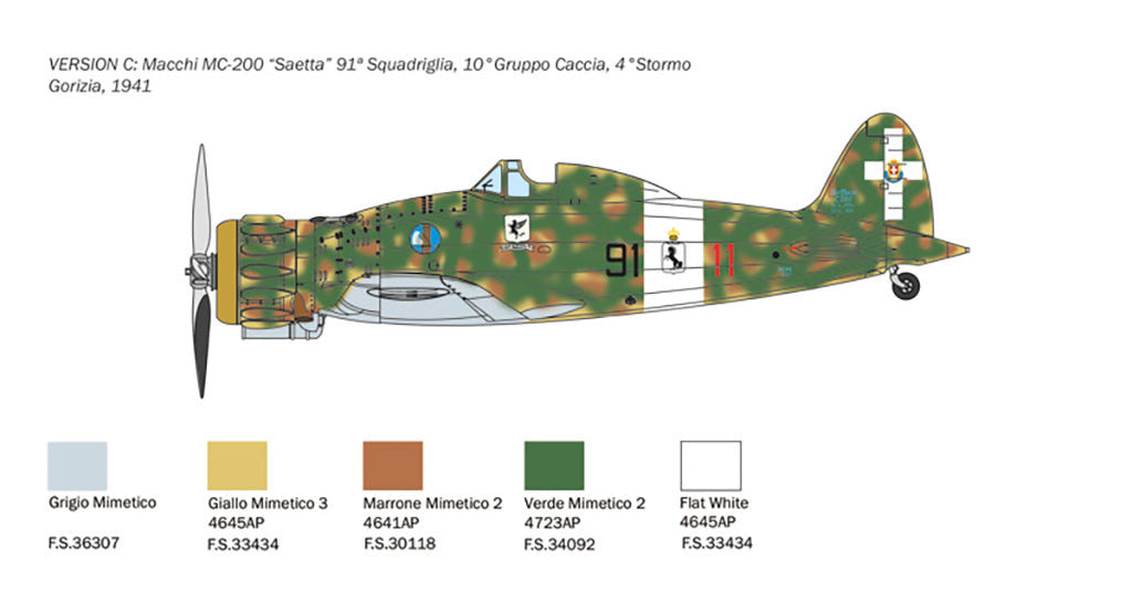 Italeri 1:48 Macchi Mc.200 1a serie - 2815