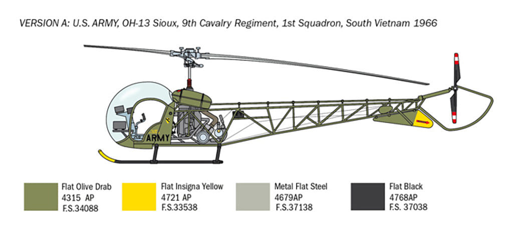 Italeri 1:48 OH-13 Sioux Corean War - 2820