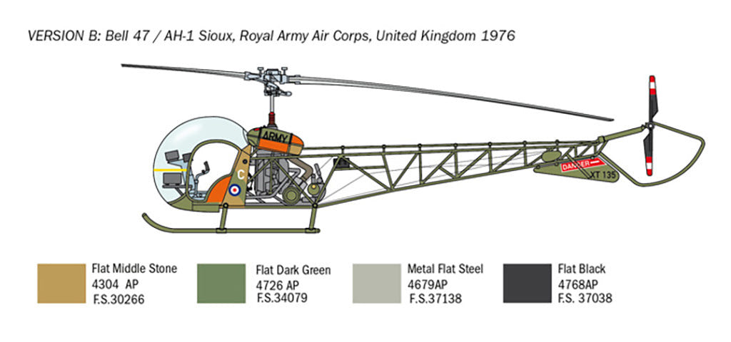 Italeri 1:48 OH-13 Sioux Corean War - 2820