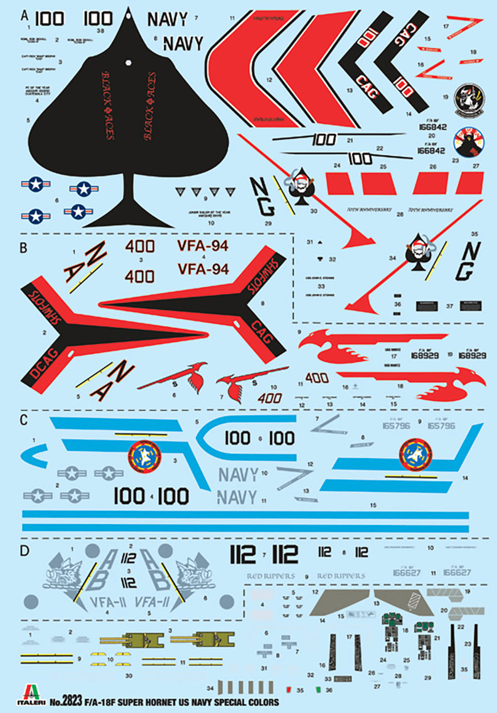 Italeri 1:72 F/A-18F Super Hornet US Navy Special Colours - 2823