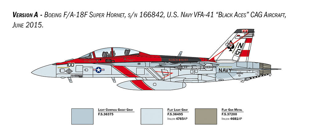 Italeri 1:72 F/A-18F Super Hornet US Navy Special Colours - 2823