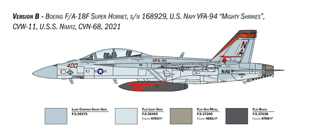 Italeri 1:72 F/A-18F Super Hornet US Navy Special Colours - 2823