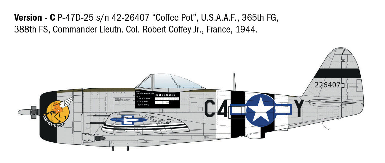 Italeri 1:48 P-47D Thunderbolt (E.T.O.) - 2835