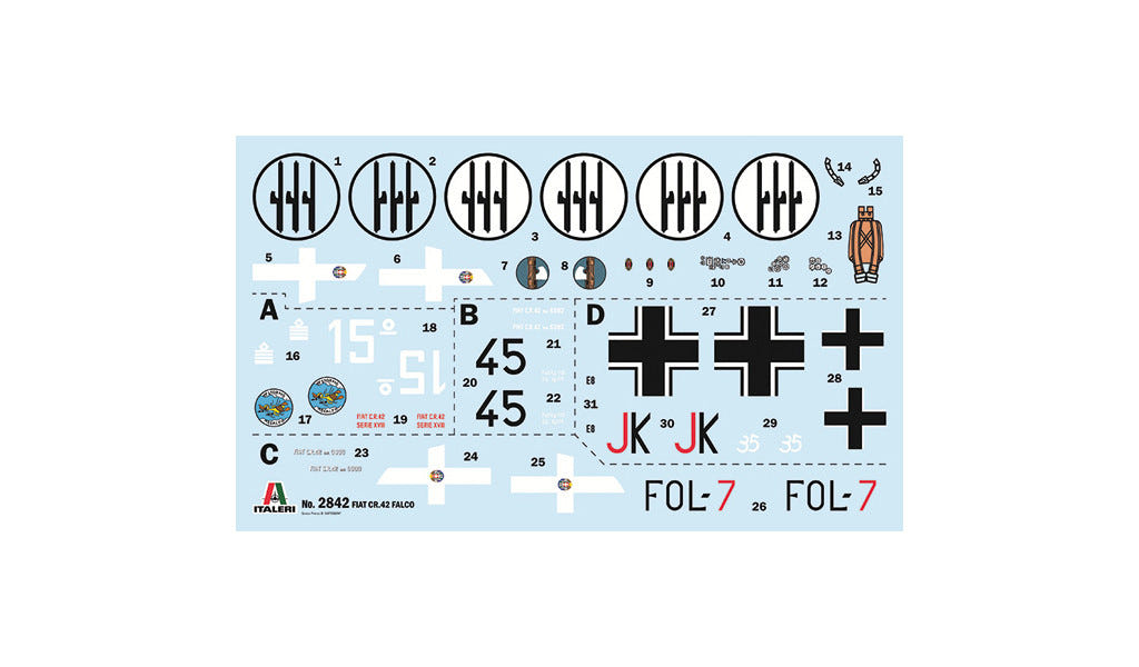 Italeri 1:48 FIAT CR.42 Falco Assault/Night Fighter - 2842
