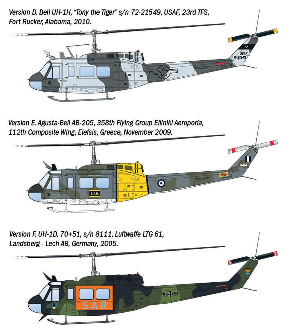 Italeri 1:48 AB.205 / UH-1D "SAR" Search & Rescue Helicopter - 2845