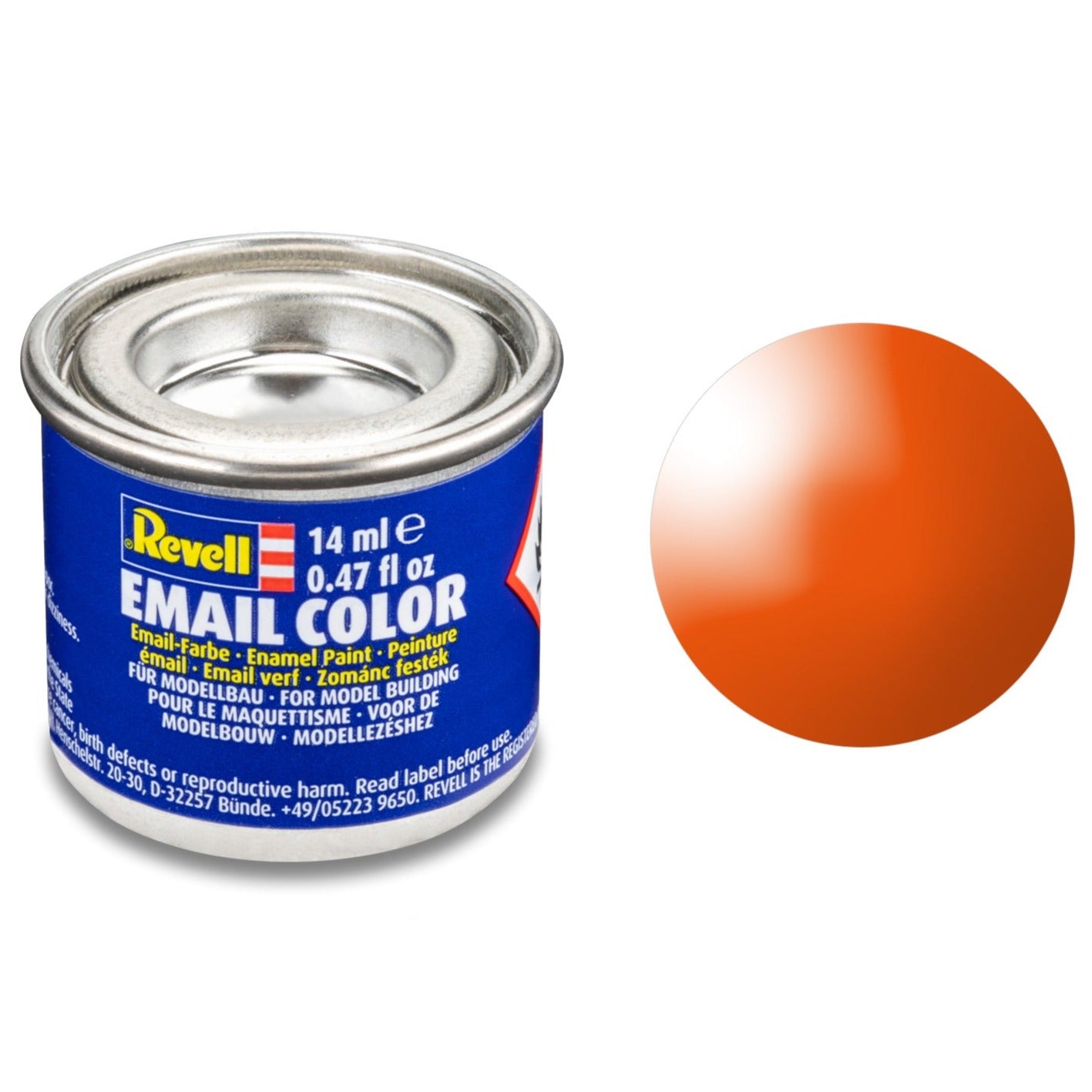 Revell Gloss "Orange" (RAL 2004) Enamel Paint - 14ml - 32130 - Loaded Dice Barry Vale of Glamorgan CF64 3HD