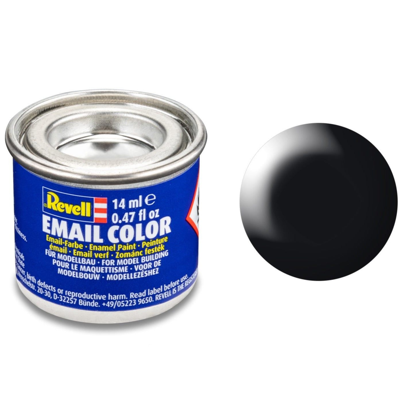 Revell Silk "Black" (RAL 9005) Enamel Paint - 14ml - 32302 - Loaded Dice Barry Vale of Glamorgan CF64 3HD