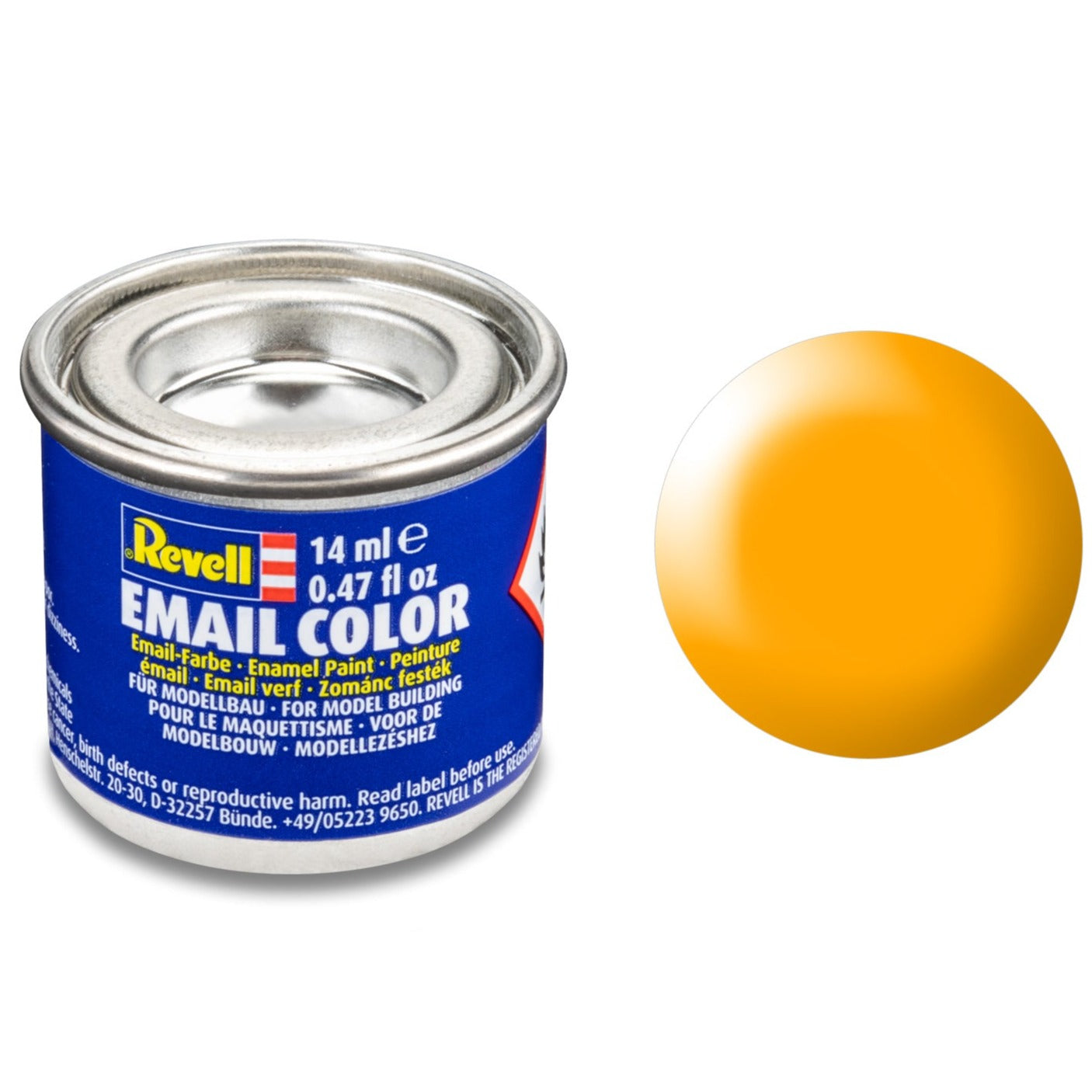 Revell Silk "Lufthansa-Yellow" (RAL 1028) Enamel Paint - 14ml - 32310 - Loaded Dice Barry Vale of Glamorgan CF64 3HD