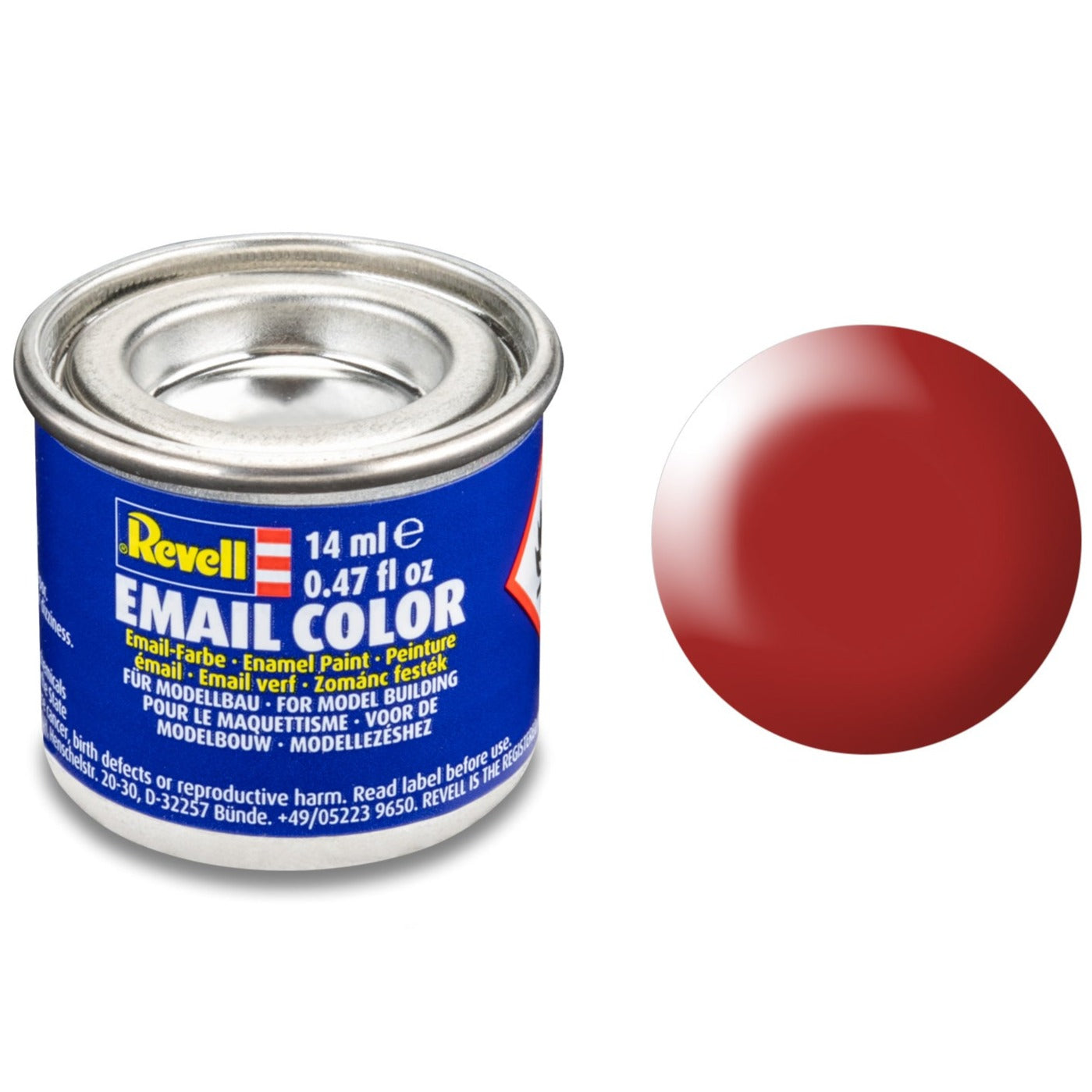 Revell Silk "Fiery Red" (RAL 3000) Enamel Paint - 14ml - 32330 - Loaded Dice Barry Vale of Glamorgan CF64 3HD
