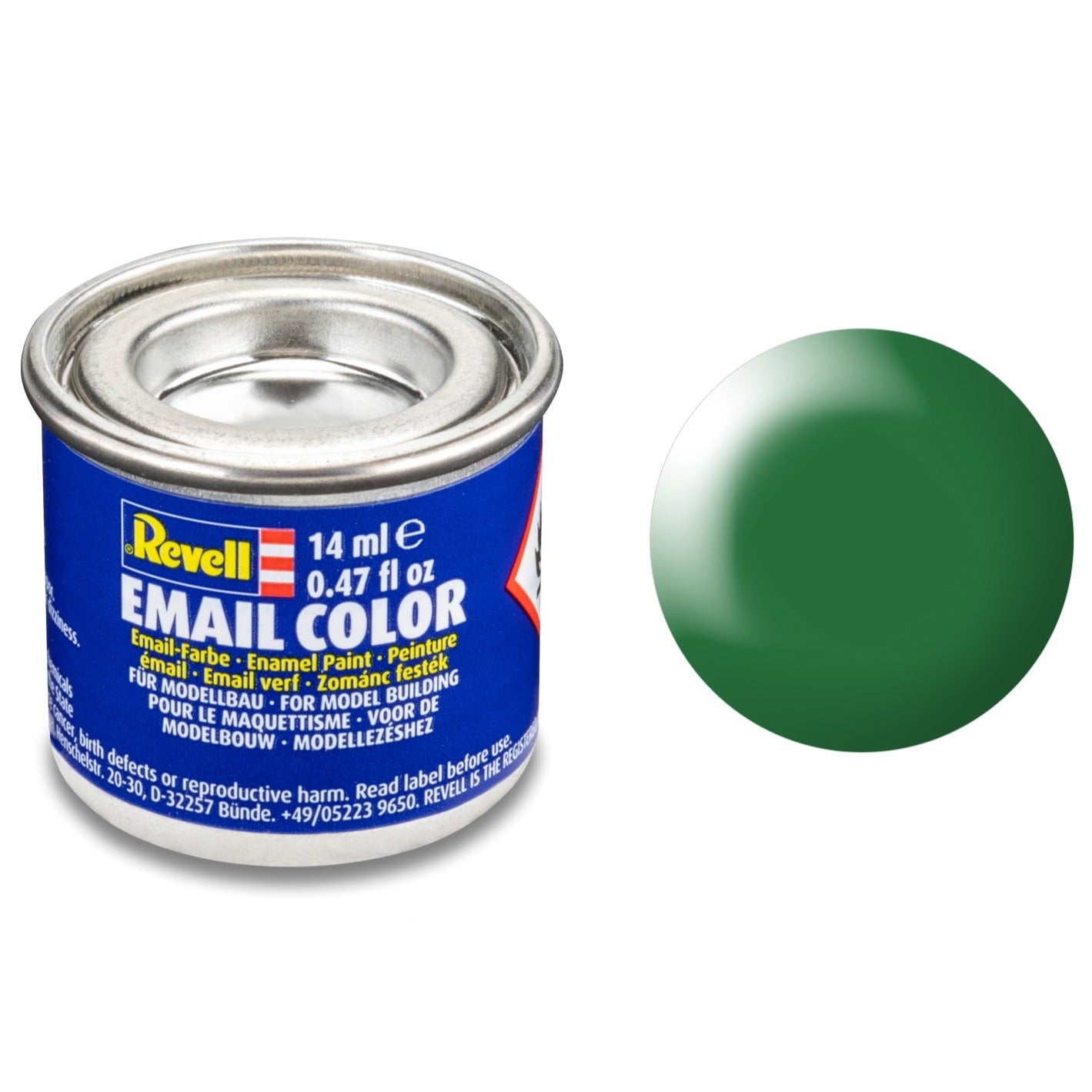 Revell Silk "Leaf Green"(RAL 6001) Enamel Paint - 14ml - 32364 - Loaded Dice Barry Vale of Glamorgan CF64 3HD