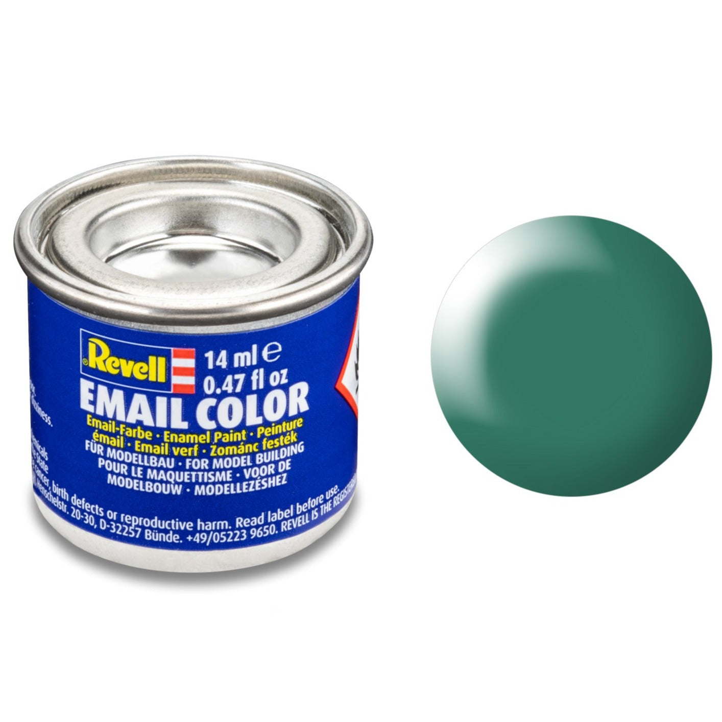 Revell Silk "Patina Green" (RAL 6000) Enamel Paint - 14ml - 32365 - Loaded Dice Barry Vale of Glamorgan CF64 3HD