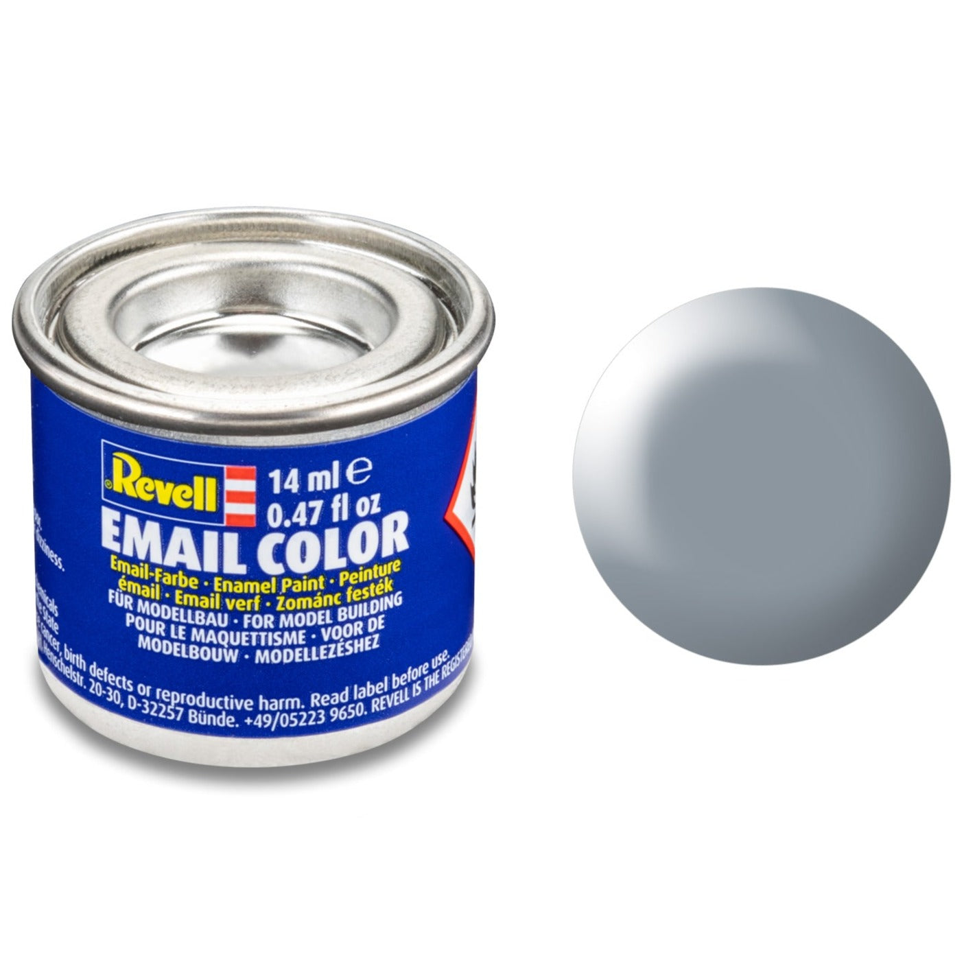 Revell Silk "Grey" (RAL 7001) Enamel Paint - 14ml - 32374 - Loaded Dice Barry Vale of Glamorgan CF64 3HD