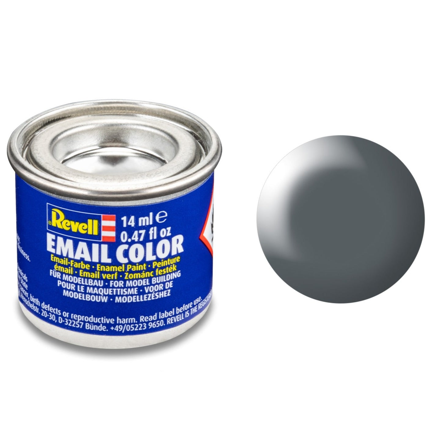 Revell Silk "Dark Grey" (RAL 7012) Enamel Paint - 14ml - 32378 - Loaded Dice Barry Vale of Glamorgan CF64 3HD