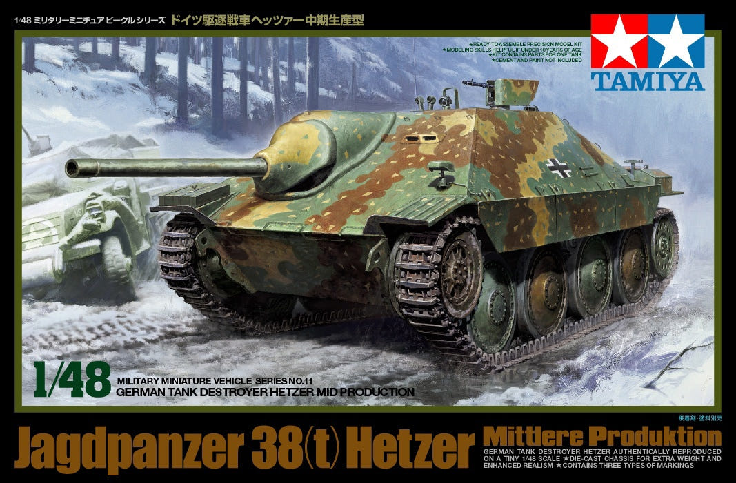 Tamiya 1:48 German Tank Destroyer Hetzer Mid-Production - 32511