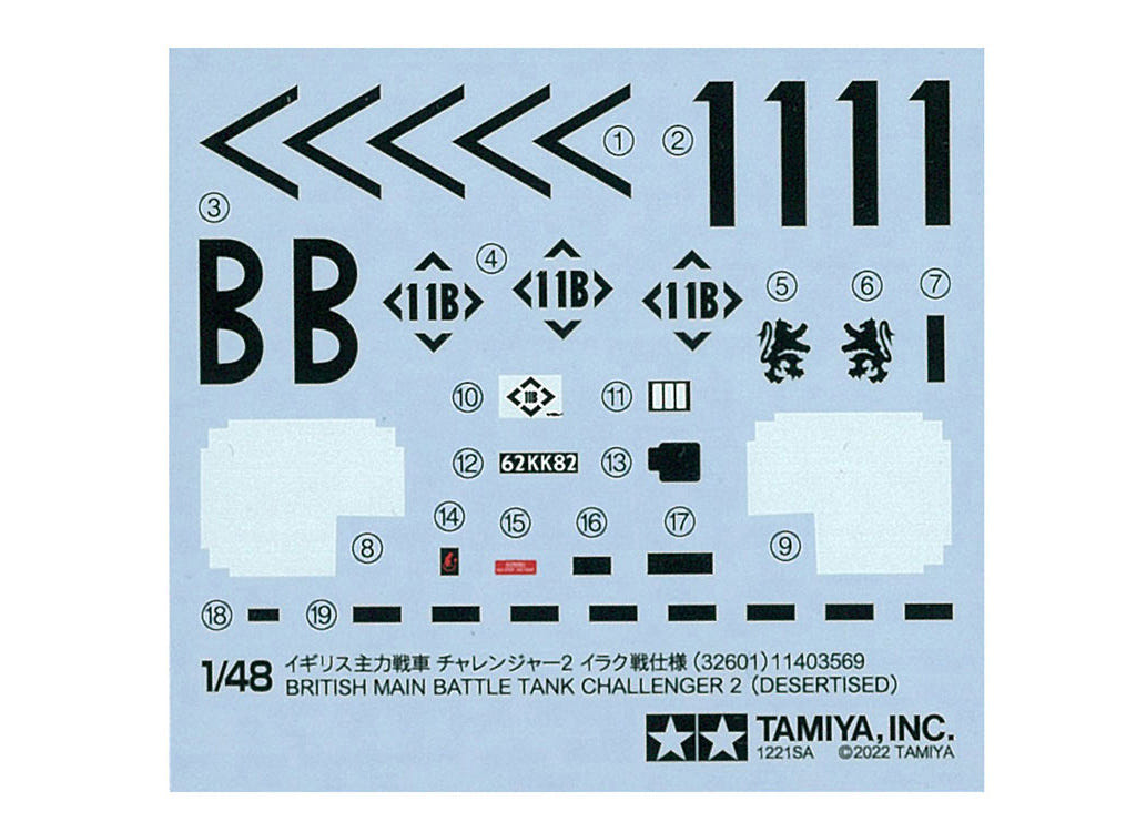 Tamiya 1:48 British Tank Challenger 2 (Desertised) - 32601