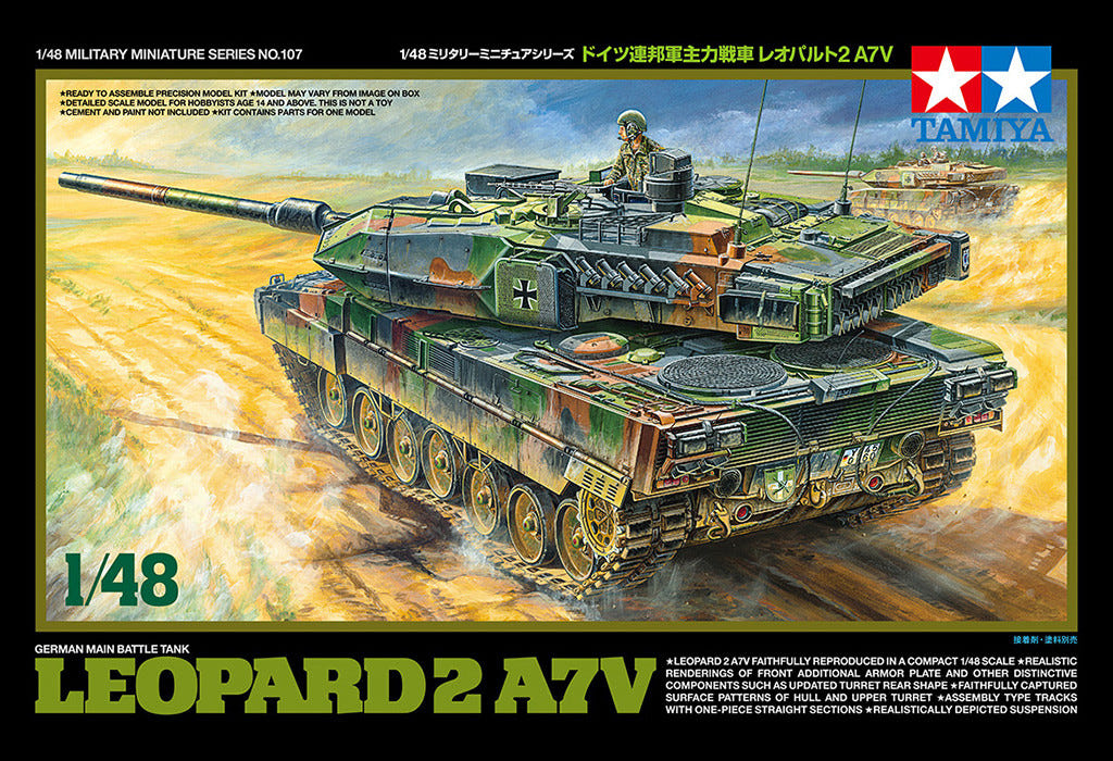 Tamiya 1:48 German Main Battle Tank Leopard 2 A7V - 32607