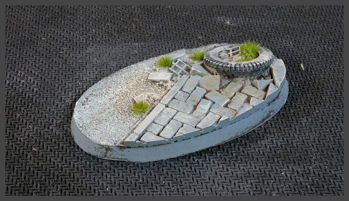 Gamers Grass Battle Ready Bases - Urban Warfare Oval 60mm (x4) - Loaded Dice
