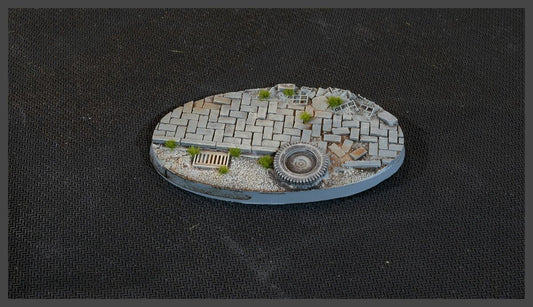 Gamers Grass Battle Ready Bases - Urban Warfare Oval 90mm (x2) - Loaded Dice